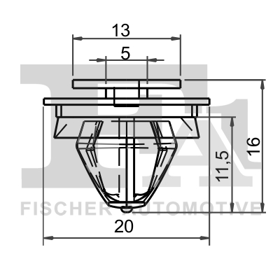 Ilustracja 11-40039.5 FA1 clip, listwa ochronna