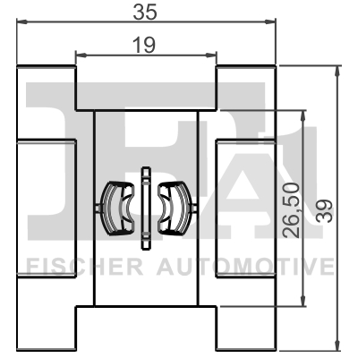 Ilustracja 11-40059.5 FA1 clip, listwa ochronna