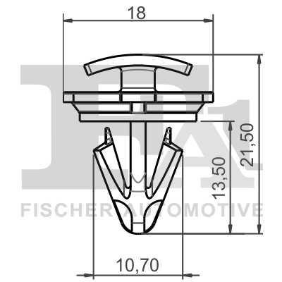 Ilustracja 11-40078.5 FA1 clip, listwa ochronna