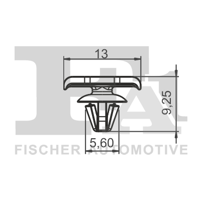 Ilustracja 11-40105.5 FA1 clip, listwa ochronna