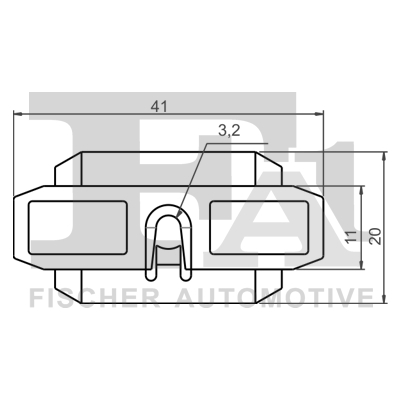 Ilustracja 11-40120.5 FA1 clip, listwa ochronna