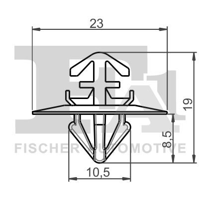 Ilustracja 11-40122.5 FA1 clip, listwa ochronna