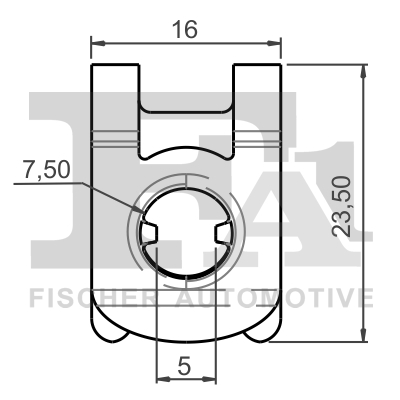 Ilustracja 11-40134.5 FA1 clip, listwa ochronna