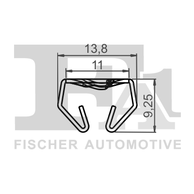 Ilustracja 11-60032.5 FA1 clip, listwa ochronna