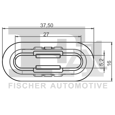 Ilustracja 11-60034.5 FA1 clip, listwa ochronna