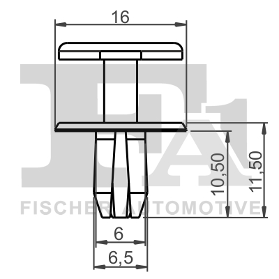 Ilustracja 12-20006.5 FA1 clip, listwa ochronna