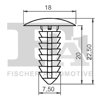Ilustracja 13-10015.5 FA1 clip, listwa ochronna