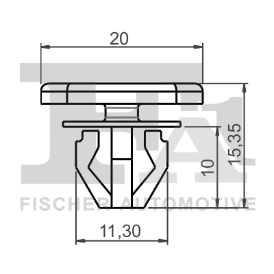 Ilustracja 13-40027.5 FA1 clip, listwa ochronna