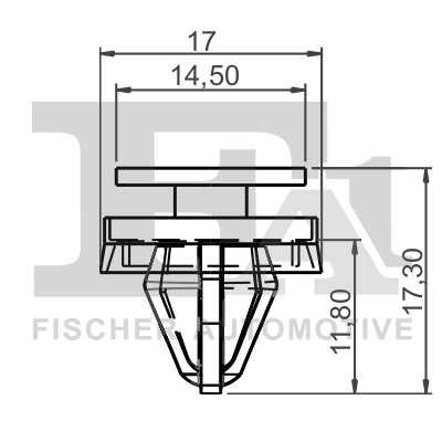 Ilustracja 13-40029.5 FA1 clip, listwa ochronna