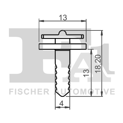 Ilustracja 13-40030.5 FA1 clip, listwa ochronna