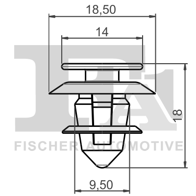 Ilustracja 14-40020.5 FA1 clip, listwa ochronna