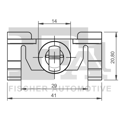 Ilustracja 14-40086.5 FA1 clip, listwa ochronna