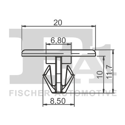Ilustracja 21-10011.5 FA1 clip, listwa ochronna