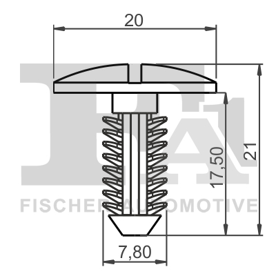 Ilustracja 21-10027.5 FA1 clip, listwa ochronna