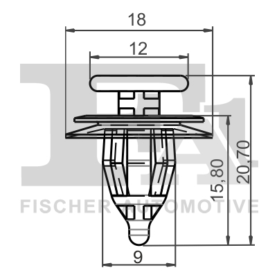 Ilustracja 21-40017.5 FA1 clip, listwa ochronna