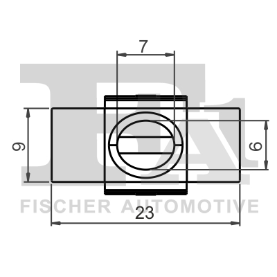 Ilustracja 21-40054.5 FA1 clip, listwa ochronna