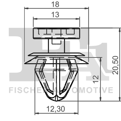 Ilustracja 21-40057.5 FA1 clip, listwa ochronna