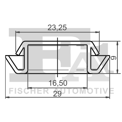 Ilustracja 22-10017.5 FA1 clip, listwa ochronna