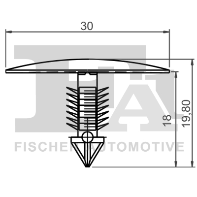 Ilustracja 22-10021.5 FA1 clip, listwa ochronna