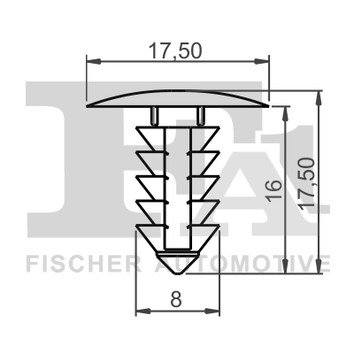 Ilustracja 25-10001.5 FA1 clip, listwa ochronna