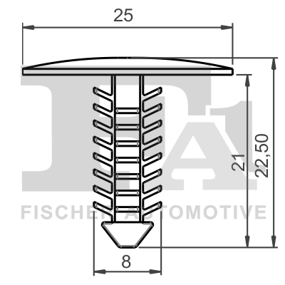 Ilustracja 25-10002.5 FA1 clip, listwa ochronna