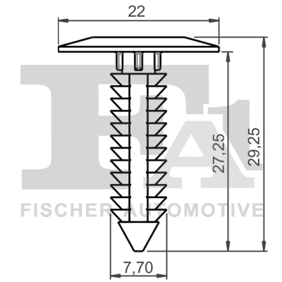 Ilustracja 25-10003.5 FA1 clip, listwa ochronna