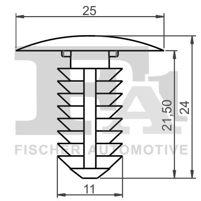 Ilustracja 25-10004.5 FA1 clip, listwa ochronna