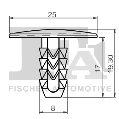 Ilustracja 33-10021.5 FA1 clip, listwa ochronna
