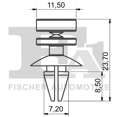 Ilustracja 33-40006.5 FA1 clip, listwa ochronna
