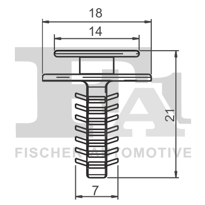 Ilustracja 33-40008.5 FA1 clip, listwa ochronna