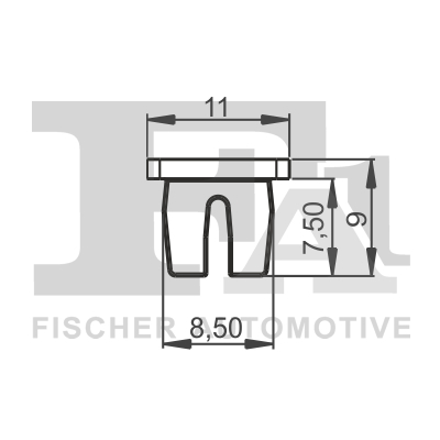 Ilustracja 33-60008.5 FA1 clip, listwa ochronna
