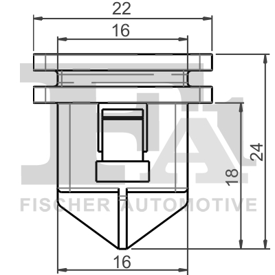 Ilustracja 55-60001.5 FA1 clip, listwa ochronna