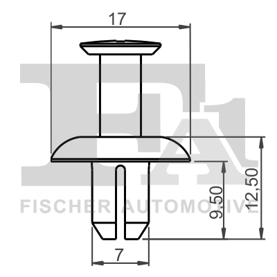 Ilustracja 74-30001.5 FA1 clip, listwa ochronna