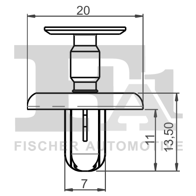 Ilustracja 77-30013.5 FA1 clip, listwa ochronna