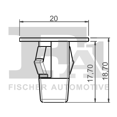 Ilustracja 77-60004.5 FA1 clip, listwa ochronna