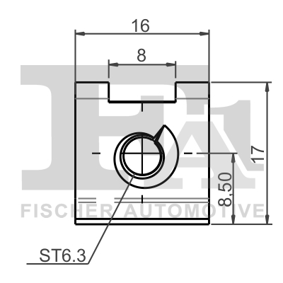 Ilustracja 99-10119.5 FA1 nakrętka blaszana