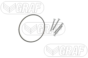 Ilustracja PA1620A GRAF pompa wodna + zestaw paska rozrządu
