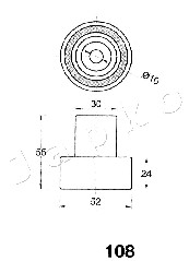Ilustracja 45108 JAPKO napinacz, pasek rozrządu