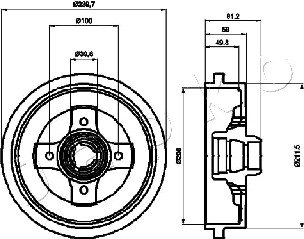 Ilustracja 560909 JAPKO bęben hamulcowy