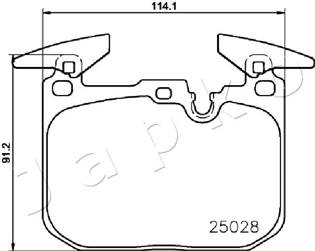 Ilustracja 500116 JAPKO klocki hamulcowe