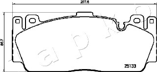 Ilustracja 500127 JAPKO klocki hamulcowe