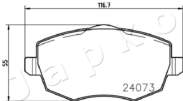 Ilustracja 500241 JAPKO klocki hamulcowe