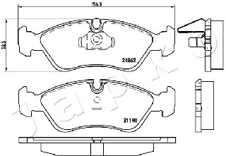 Ilustracja 500402 JAPKO klocki hamulcowe