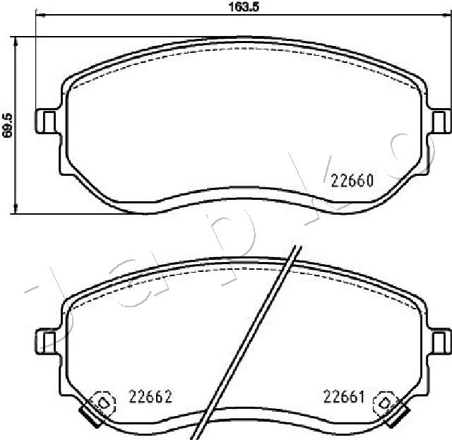 Ilustracja 500548 JAPKO klocki hamulcowe