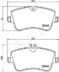 Ilustracja 500509 JAPKO klocki hamulcowe