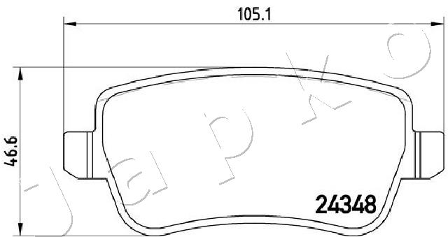 Ilustracja 510213 JAPKO klocki hamulcowe