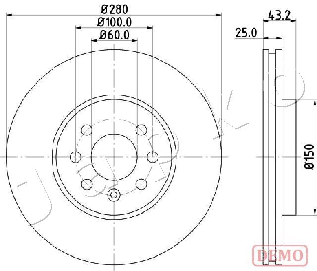 Ilustracja 60042C JAPKO tarcza hamulcowa