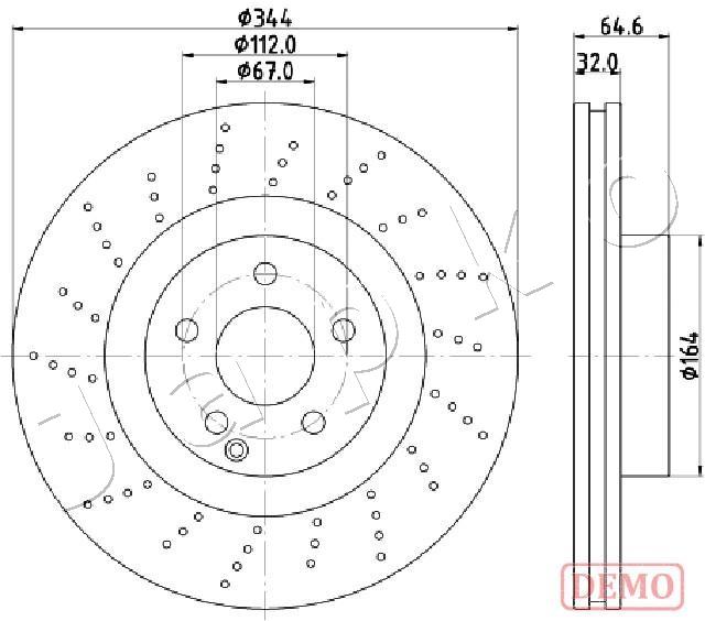 Ilustracja 600558C JAPKO tarcza hamulcowa