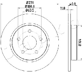 Ilustracja 610305 JAPKO tarcza hamulcowa