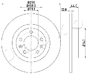 Ilustracja 610619 JAPKO tarcza hamulcowa